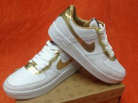 Nike Air Force Branco/Ouro ( Low )